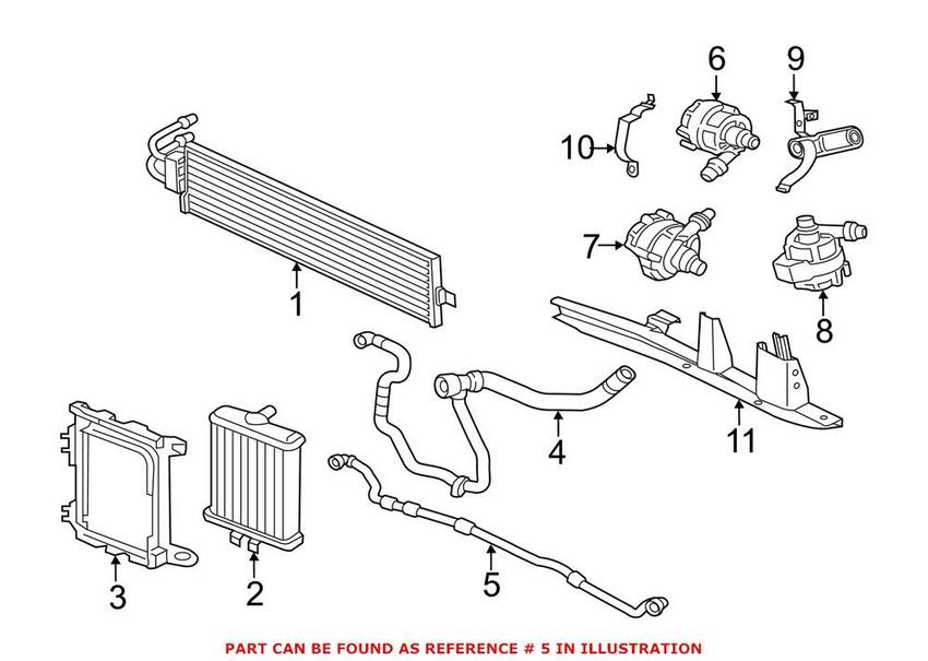 BMW Engine Coolant Bypass Hose 17128616560